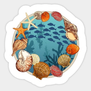 Seashell Stamp Sticker